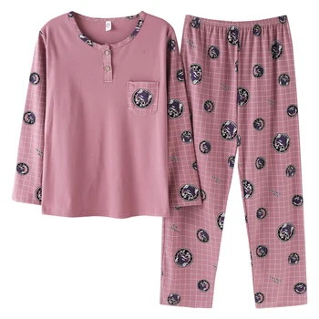 Spring Lovely Dog Pyjamas Cotton Pajamas Set Women Cartoon Sleepwear Pajama Sets Pijamas Mujer O-neck Pyjamas Home Clothes M-4XL
Spring Lovely Dog Pyjamas Cotton Pajamas Set Women Cartoon Sleepwear Pajama Sets Pijamas Mujer O-neck Pyjamas Home Clothes M-4XL