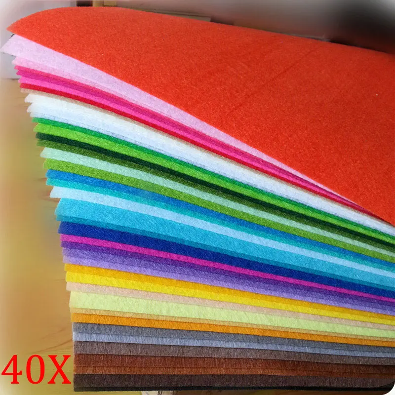40pcs/Lot 20x30cm Felt Fabric 1mm Thickness DIY Felts Cloth Home Decor Bundle For Sewing Dolls Crafts Sale WXV Sale
40pcs/Lot 20x30cm Felt Fabric 1mm Thickness DIY Felts Cloth Home Decor Bundle For Sewing Dolls Crafts Sale WXV Sale