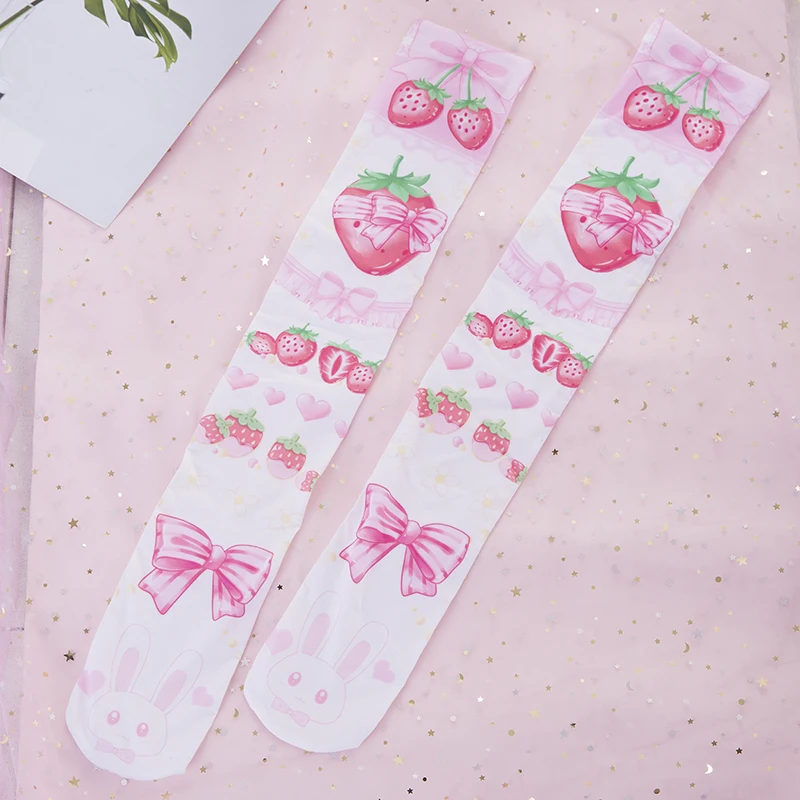 Cute Strawberry Rabbit Women's Lolita Over-knee Stockings Velvet Thigh High Long Stockings Cosplay Good Quality Summer
Cute Strawberry Rabbit Women's Lolita Over-knee Stockings Velvet Thigh High Long Stockings Cosplay Good Quality Summer
