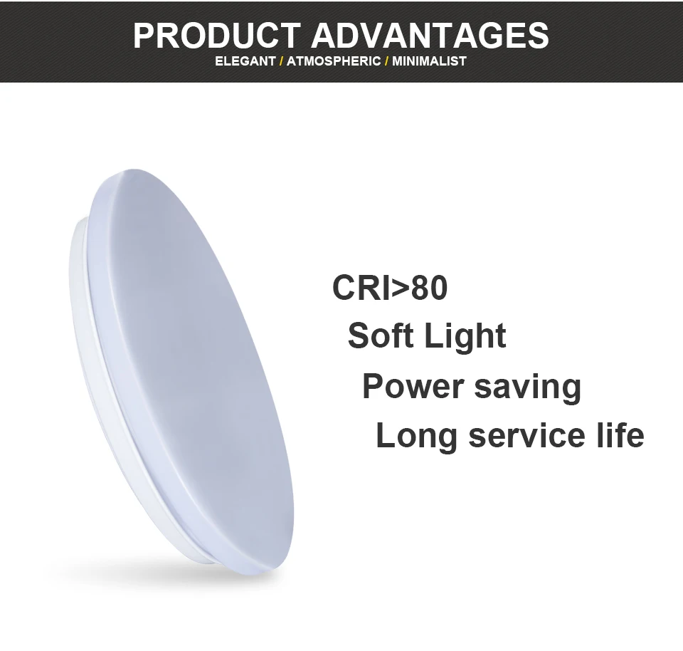 LED Modern Acryl Alloy Round LED Ceiling Light Lamp 18W 24W Ceiling Lights For Living Room Bedroom Kitchen Home Lighting Fixture (2)