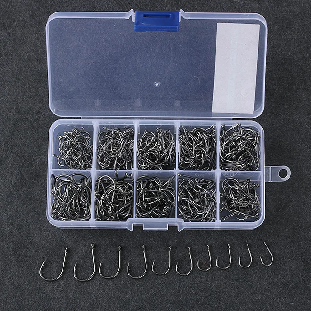 Hot Sale 500pcs/set Carbon Sharp Steel Fish Jig Hooks with Hole FishingTackle Box Set 3Carp Fishing Hook carp tackle Fish Swivel
Hot Sale 500pcs/set Carbon Sharp Steel Fish Jig Hooks with Hole FishingTackle Box Set 3Carp Fishing Hook carp tackle Fish Swivel