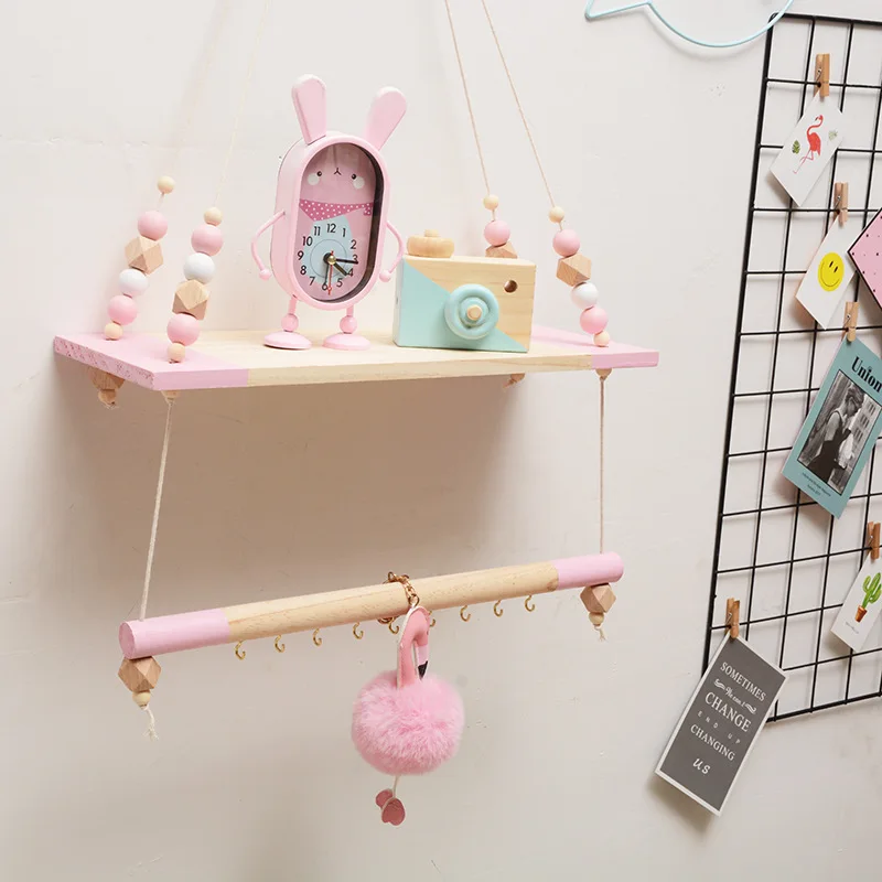 Nordic Children's Room Decorative Wall Shelf Storage Board with Colored Beads Hook Children's Coat Rack Home Decoration Gifts
Nordic Children's Room Decorative Wall Shelf Storage Board with Colored Beads Hook Children's Coat Rack Home Decoration Gifts