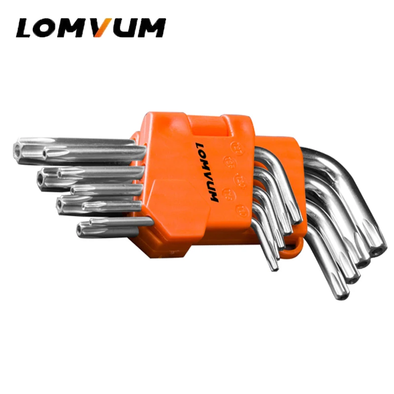 LOMVUM Hex Wrench Socket L-Shape Screwdriver Hexagon Allen Key Wrench Tools Kit 9pcs Matte Chrome Ball End Spanner Set
LOMVUM Hex Wrench Socket L-Shape Screwdriver Hexagon Allen Key Wrench Tools Kit 9pcs Matte Chrome Ball End Spanner Set