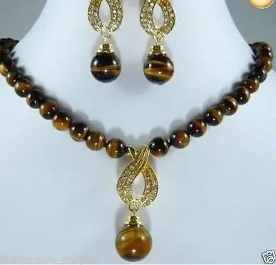 Wholesale fast SHIPPING >>>> 10MM tiger's eye jewerly beads necklace earring set 18Inch
Wholesale fast SHIPPING >>>> 10MM tiger's eye jewerly beads necklace earring set 18Inch