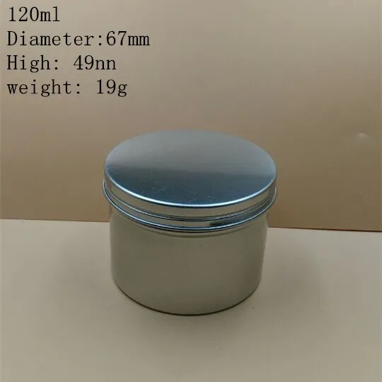 120g/ml Silver Aluminum Metal Bottle Jar Originales Refillable Cosmetic Cream Pomade Bath Salt Empty Packaging Containers
120g/ml Silver Aluminum Metal Bottle Jar Originales Refillable Cosmetic Cream Pomade Bath Salt Empty Packaging Containers