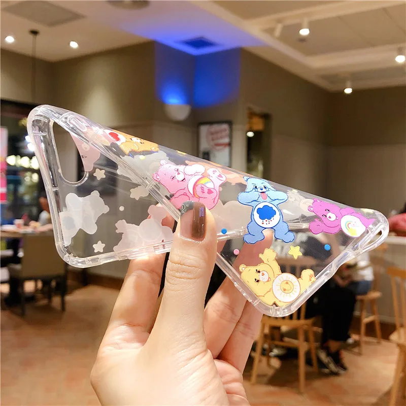 Funny Cartoon Lovely Care Bears Case For Iphone 6 6s 7 8 Plus X Xr Xs Max Phone Back Silicon Cover Clear Cases Fitted Cases Aliexpress