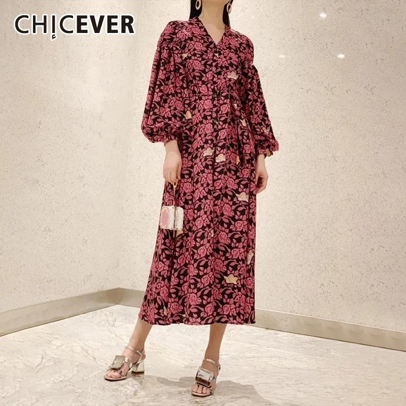 CHICEVER Vintage Print Plus Size Dress For Women V Neck Lantern Sleeve High Waist Bandage Dresses Female Fashion New 2019 Autumn
CHICEVER Vintage Print Plus Size Dress For Women V Neck Lantern Sleeve High Waist Bandage Dresses Female Fashion New 2019 Autumn