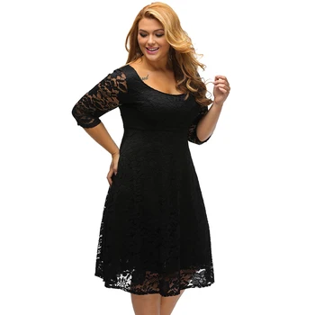 Summer Plus Size Women Lace Dress Half Sleeve High Waist A-Line Elegant Evening Party Dress Female Casual Midi Sexy Formal Dress
Summer Plus Size Women Lace Dress Half Sleeve High Waist A-Line Elegant Evening Party Dress Female Casual Midi Sexy Formal Dress