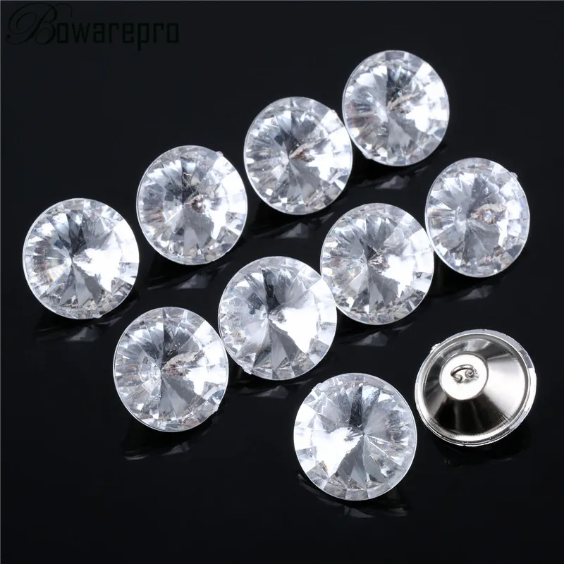 

10PCS 30MM Acrylic Rhinestone Diamond Buttons Tufting Sofa Upholstery Headboard Wall Decor Headboard Wedding Diamond Buckles NEW