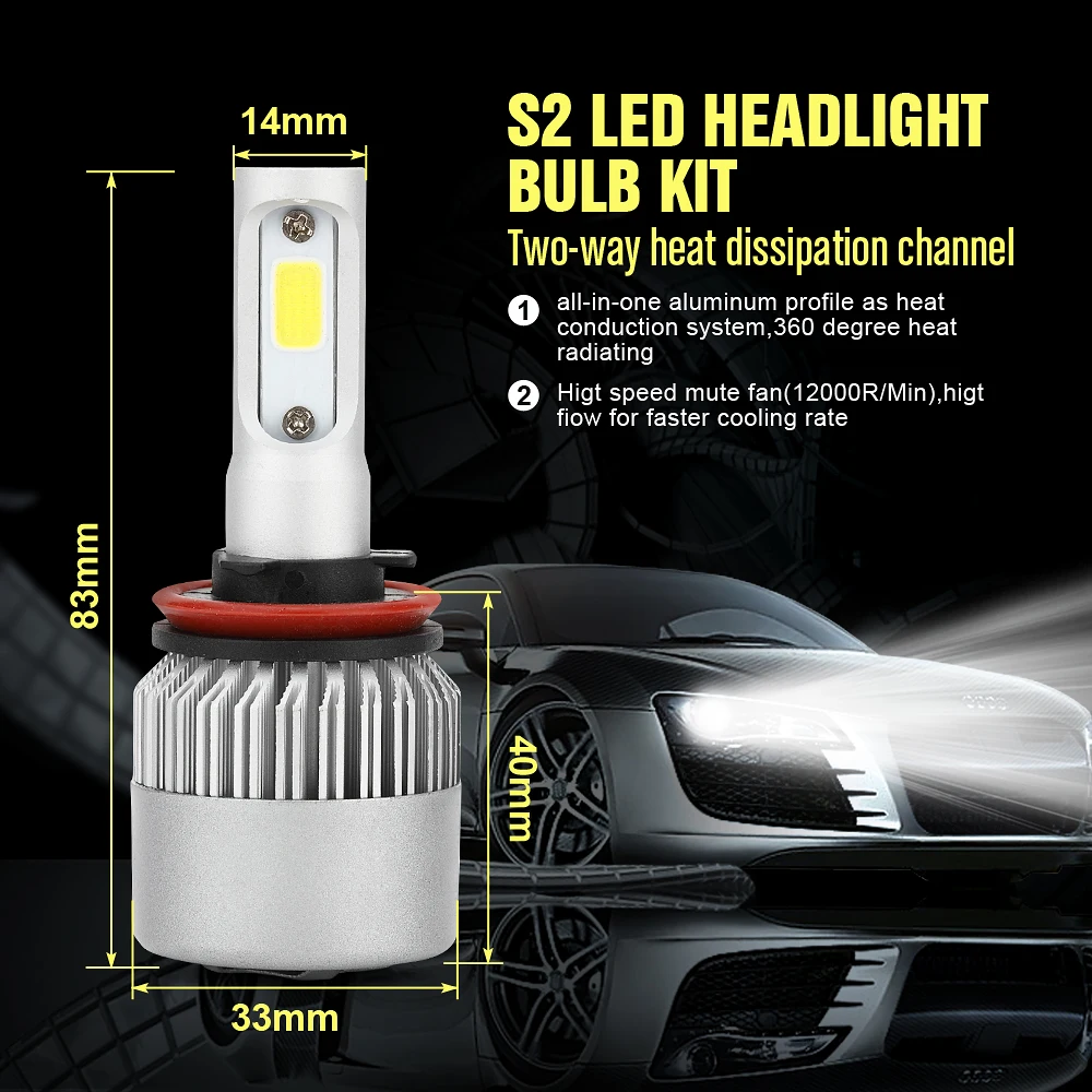 CROSSLEOPARD Car LED Headlight with 3 Sides Lights 10000LM Cree Lamp H1 H3 H4 H7 H11 H13 H27/880 9004 9005/HB3 9006/HB4 9007/HB5
CROSSLEOPARD Car LED Headlight with 3 Sides Lights 10000LM Cree Lamp H1 H3 H4 H7 H11 H13 H27/880 9004 9005/HB3 9006/HB4 9007/HB5
