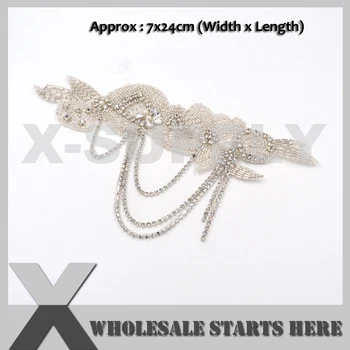 New Arrivals White Bridal Rhinestone Applique With Chains for Sash,Bridal Dress Decostaion,Wholesale Bulk
New Arrivals White Bridal Rhinestone Applique With Chains for Sash,Bridal Dress Decostaion,Wholesale Bulk