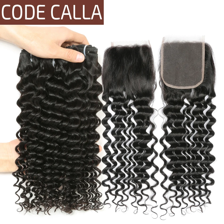 Code Calla Deep Wave Bundles With 4*4 Lace Closure Unprocessed 100% Peruvian Pre-colored Raw Virgin Human Hair Wave For Woman
Code Calla Deep Wave Bundles With 4*4 Lace Closure Unprocessed 100% Peruvian Pre-colored Raw Virgin Human Hair Wave For Woman
