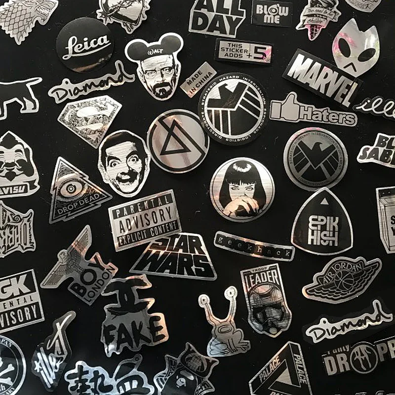 50Pcs-Silver-Metallic-Style-Stickers-For-Suitcase-Skateboard-Laptop-Motorcycle-Bicycle-Car-Accessories-Mixed-Random-Stickers-(1)