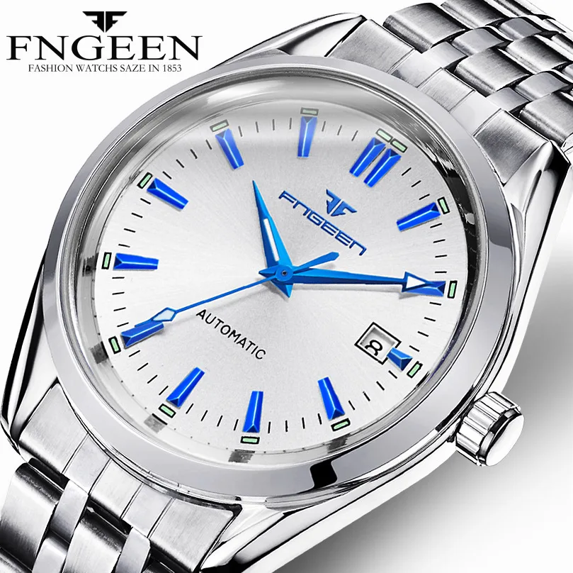 Men Automatic Mechanical Watch Blue Hands With Calendar Date montre homme Waterproof reloj hombre FNGEEN 6612-1
Men Automatic Mechanical Watch Blue Hands With Calendar Date montre homme Waterproof reloj hombre FNGEEN 6612-1