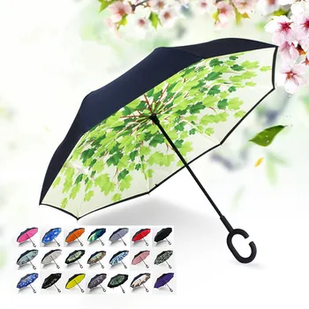 Strong Windproof Reverse Folding Double Layer Inverted Umbrella Long C-Handle Rain Car Umbrellas Many Colors
Strong Windproof Reverse Folding Double Layer Inverted Umbrella Long C-Handle Rain Car Umbrellas Many Colors