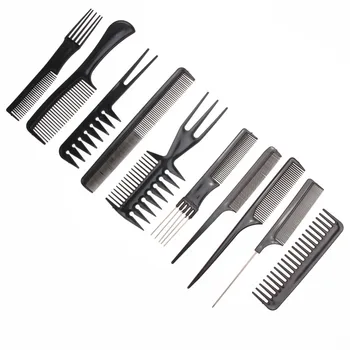 Kemei 10pcs/Set Professional Hair Brush Salon Barber Anti-static Hairbrush