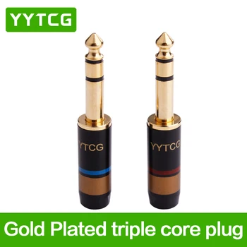 Stereo Jack 6.35mm 6.3mm Male Plug with Gold Plated Head Audio Microphone Wire Connector 6.35mm Male Plug
Stereo Jack 6.35mm 6.3mm Male Plug with Gold Plated Head Audio Microphone Wire Connector 6.35mm Male Plug