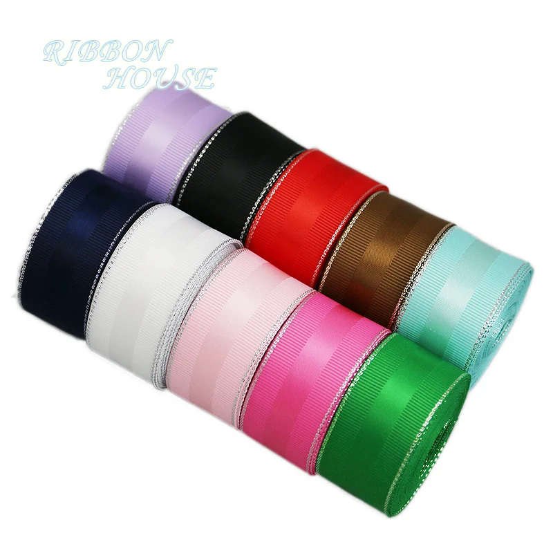 (5 meters/lot) Grosgrain Silver Edge satin ribbon lace fabric ribbons gift wedding crafts (25/38mm)
(5 meters/lot) Grosgrain Silver Edge satin ribbon lace fabric ribbons gift wedding crafts (25/38mm)
