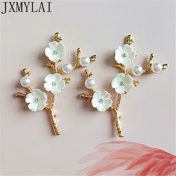 10 PCS 50mm*56mm Fashion Metal Alloy KC Gold Flowers Branch Connectors Charms For Jewelry Making
10 PCS 50mm*56mm Fashion Metal Alloy KC Gold Flowers Branch Connectors Charms For Jewelry Making