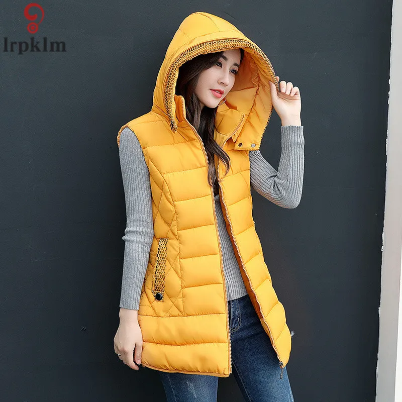 2018 Winter New Ladies Long Down Cotton Vest Jacket Women's Pure Color Fashion Casual Style warm jacket Outwear CH204
2018 Winter New Ladies Long Down Cotton Vest Jacket Women's Pure Color Fashion Casual Style warm jacket Outwear CH204