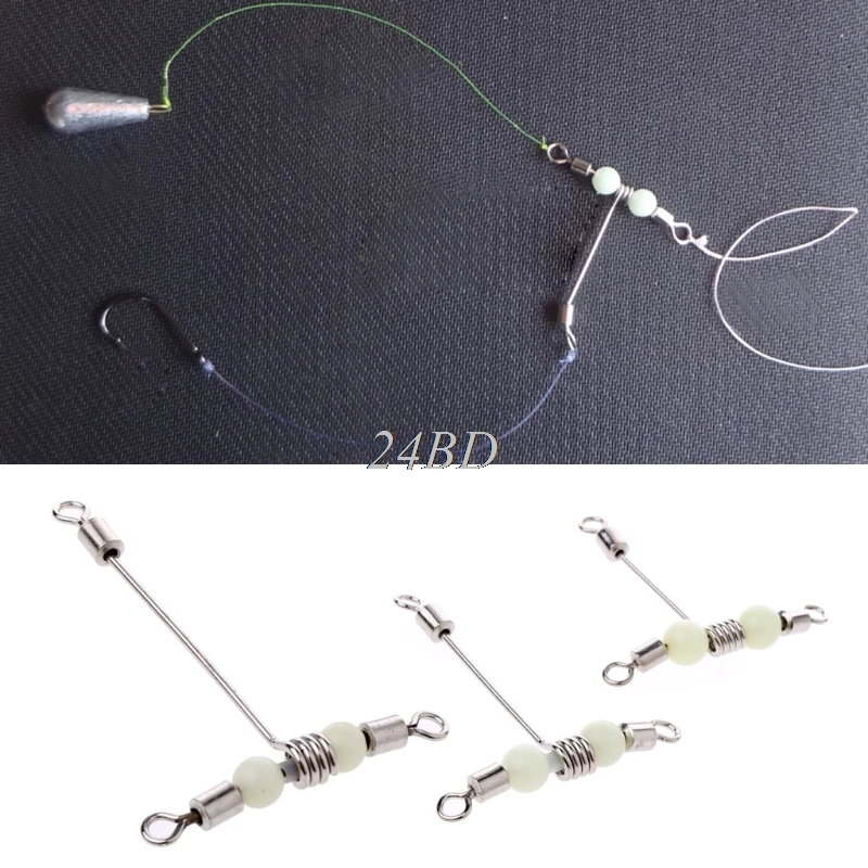 Luminous Beads T-shape Cross-line Swivels Fishhook Fishing Connector Tackle Fishing Accessories 5PCS/SET O02
Luminous Beads T-shape Cross-line Swivels Fishhook Fishing Connector Tackle Fishing Accessories 5PCS/SET O02