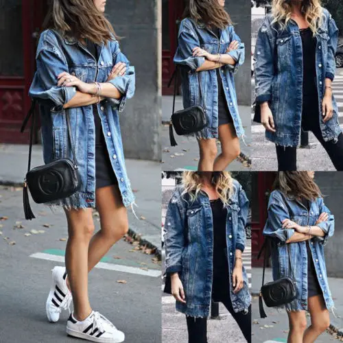 Women Long Jacket Patch Denim Ripped New Outwear Hole Bule Coat Casual Streetwear Fashion Women Coats
Women Long Jacket Patch Denim Ripped New Outwear Hole Bule Coat Casual Streetwear Fashion Women Coats