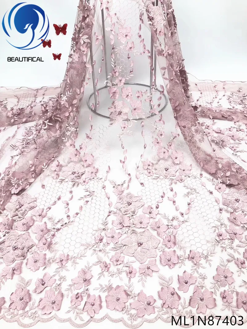 Beautifical nigerian lace fabrics 5yards/lot Fashion style net lace with beads for wedding french lace embroidery fabric ML1N874
Beautifical nigerian lace fabrics 5yards/lot Fashion style net lace with beads for wedding french lace embroidery fabric ML1N874