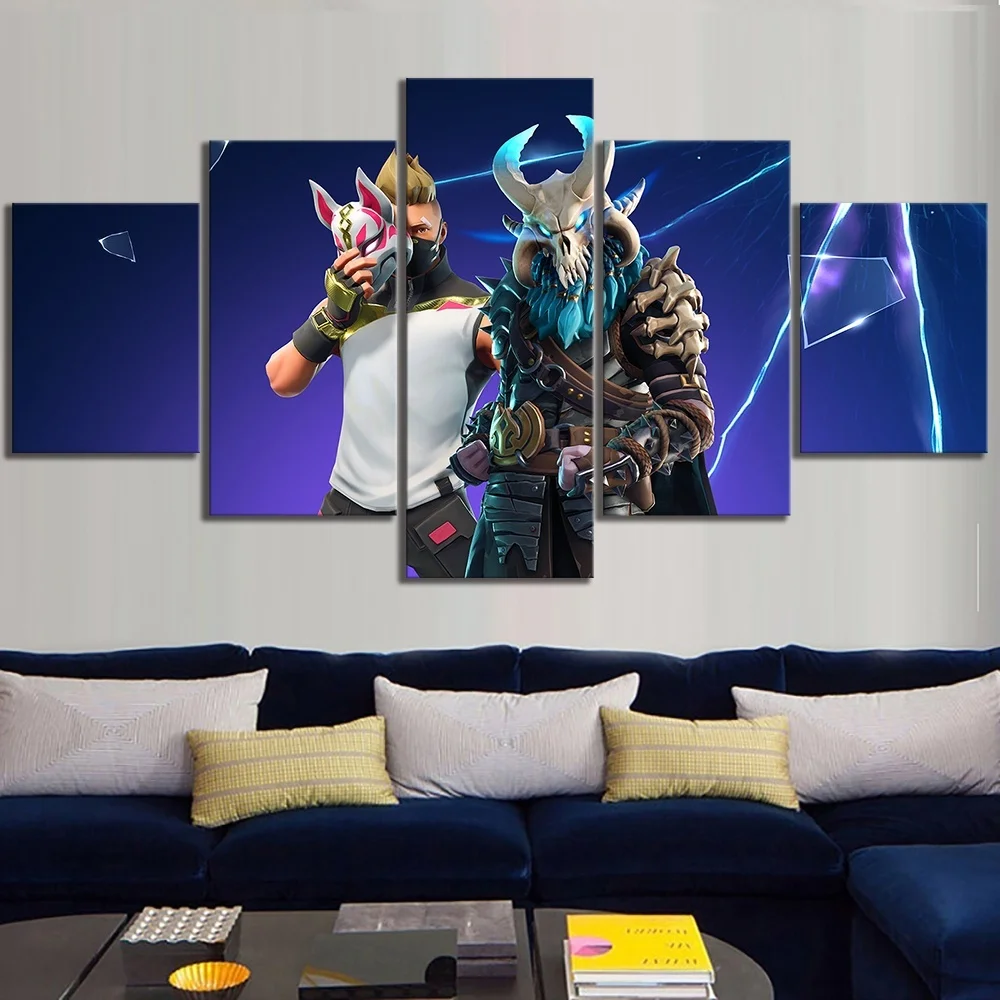 5 Piece Game Poster Fortnight Battle Royale Drift and Ragnarok Pictures Canvas Art Wall Painting for Living Room Decor
5 Piece Game Poster Fortnight Battle Royale Drift and Ragnarok Pictures Canvas Art Wall Painting for Living Room Decor