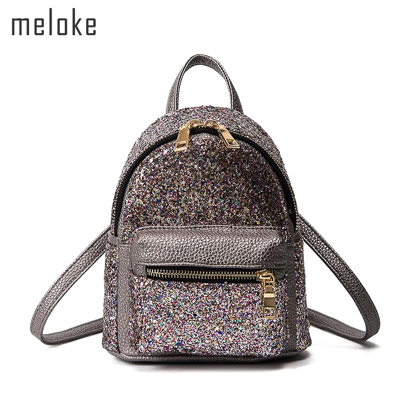 Meloke 2019 new Women Mini Backpack PU Leather Sequins Backpack Children Girls Shoulder Bag Female Small Tote Backpack MN161
Meloke 2019 new Women Mini Backpack PU Leather Sequins Backpack Children Girls Shoulder Bag Female Small Tote Backpack MN161
