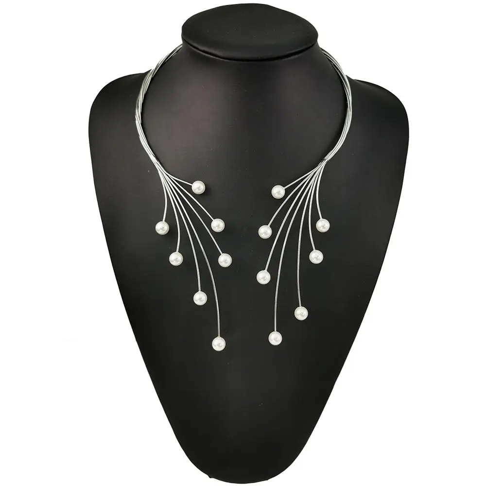Handmade Copper Weave Torques Necklaces Women Imitation Pearl Statement Choker Necklaces Charm Wedding Party Jewelry UKMOC
Handmade Copper Weave Torques Necklaces Women Imitation Pearl Statement Choker Necklaces Charm Wedding Party Jewelry UKMOC