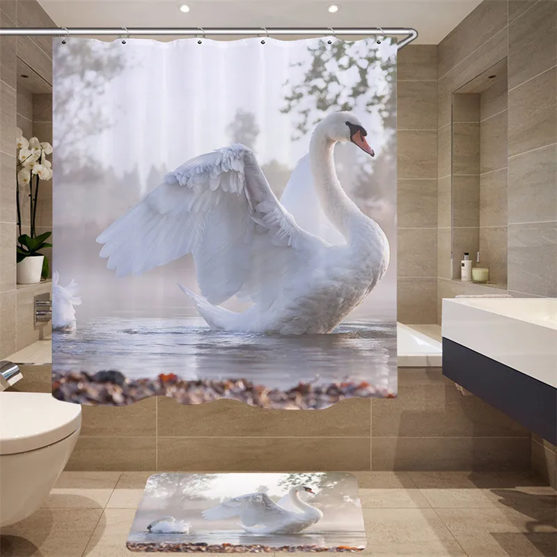 GEYA genuine High-quality Furniture Supplies Digital Printing 3D Simulation Animal Pattern Shower Curtain Swan Shower Curtain
GEYA genuine High-quality Furniture Supplies Digital Printing 3D Simulation Animal Pattern Shower Curtain Swan Shower Curtain