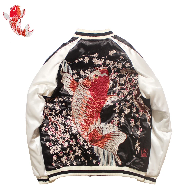 Luxury baseball Jacket for Women and Men Spring Autumn Chinese Wind Sakura Koi Embroidered Yokosuka Coat Harajuku Jackets
Luxury baseball Jacket for Women and Men Spring Autumn Chinese Wind Sakura Koi Embroidered Yokosuka Coat Harajuku Jackets