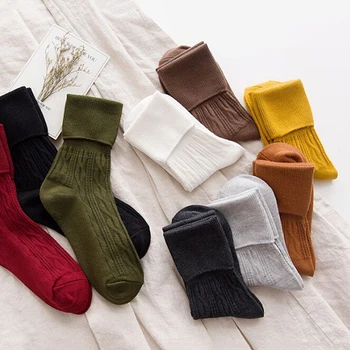 1 pair / 5 pairs Warm Thick Socks Women Pile Heap Crew Socks Autumn Winter Casual Fashion Design Cotton Solid Soft Dress Socks
1 pair / 5 pairs Warm Thick Socks Women Pile Heap Crew Socks Autumn Winter Casual Fashion Design Cotton Solid Soft Dress Socks
