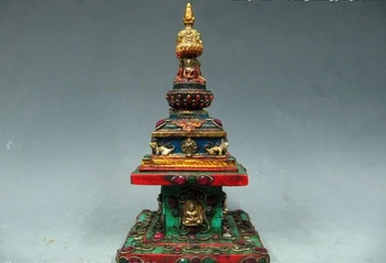 USPS to USA S0588 Tibet wood & Copper Bronze ruby beryl Sakyamuni pagoda tower Buddhist pagoda
USPS to USA S0588 Tibet wood & Copper Bronze ruby beryl Sakyamuni pagoda tower Buddhist pagoda