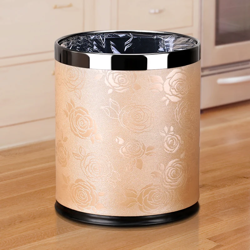 Round Metal Trash Can Wastebasket, Garbage Container Bin for Bathrooms, Powder Rooms, Kitchens, Home Offices - Double Trash Bins
Round Metal Trash Can Wastebasket, Garbage Container Bin for Bathrooms, Powder Rooms, Kitchens, Home Offices - Double Trash Bins