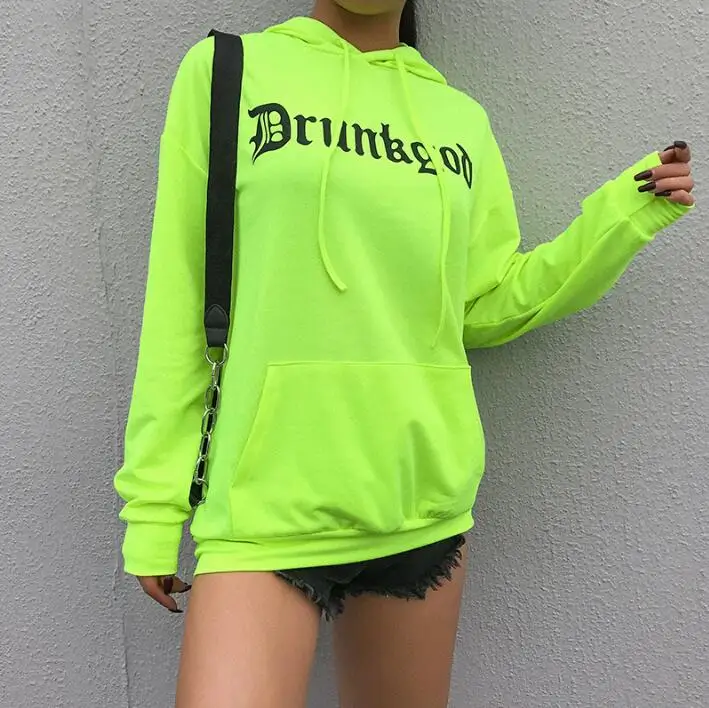 New loose large pocket BF wind fluorescent green hooded long sleeve long sweatershirt
New loose large pocket BF wind fluorescent green hooded long sleeve long sweatershirt
