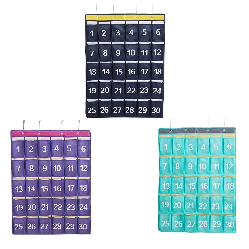 30 Pockets Waterproof Oxford Fabric Storage Hanging Bag Numbered Classroom Charts For Cell Phones Organizers Purple Blue Navy
30 Pockets Waterproof Oxford Fabric Storage Hanging Bag Numbered Classroom Charts For Cell Phones Organizers Purple Blue Navy