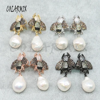4 Pairs Fashion Bee&pearls earrings fashion jewelry earrings Gift for lady elegant pearls earrings wholesale 5025
4 Pairs Fashion Bee&pearls earrings fashion jewelry earrings Gift for lady elegant pearls earrings wholesale 5025