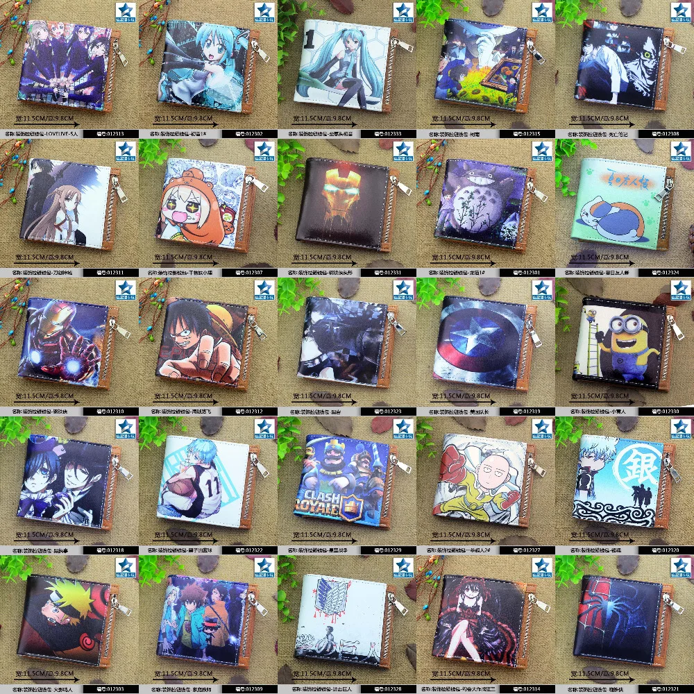 Anime LoveLive/Miku/Conan/Death Note/Black Rock Shooter/Black Butler etc Horizontal Wallet/Short Frosted Purse With Zipper
Anime LoveLive/Miku/Conan/Death Note/Black Rock Shooter/Black Butler etc Horizontal Wallet/Short Frosted Purse With Zipper