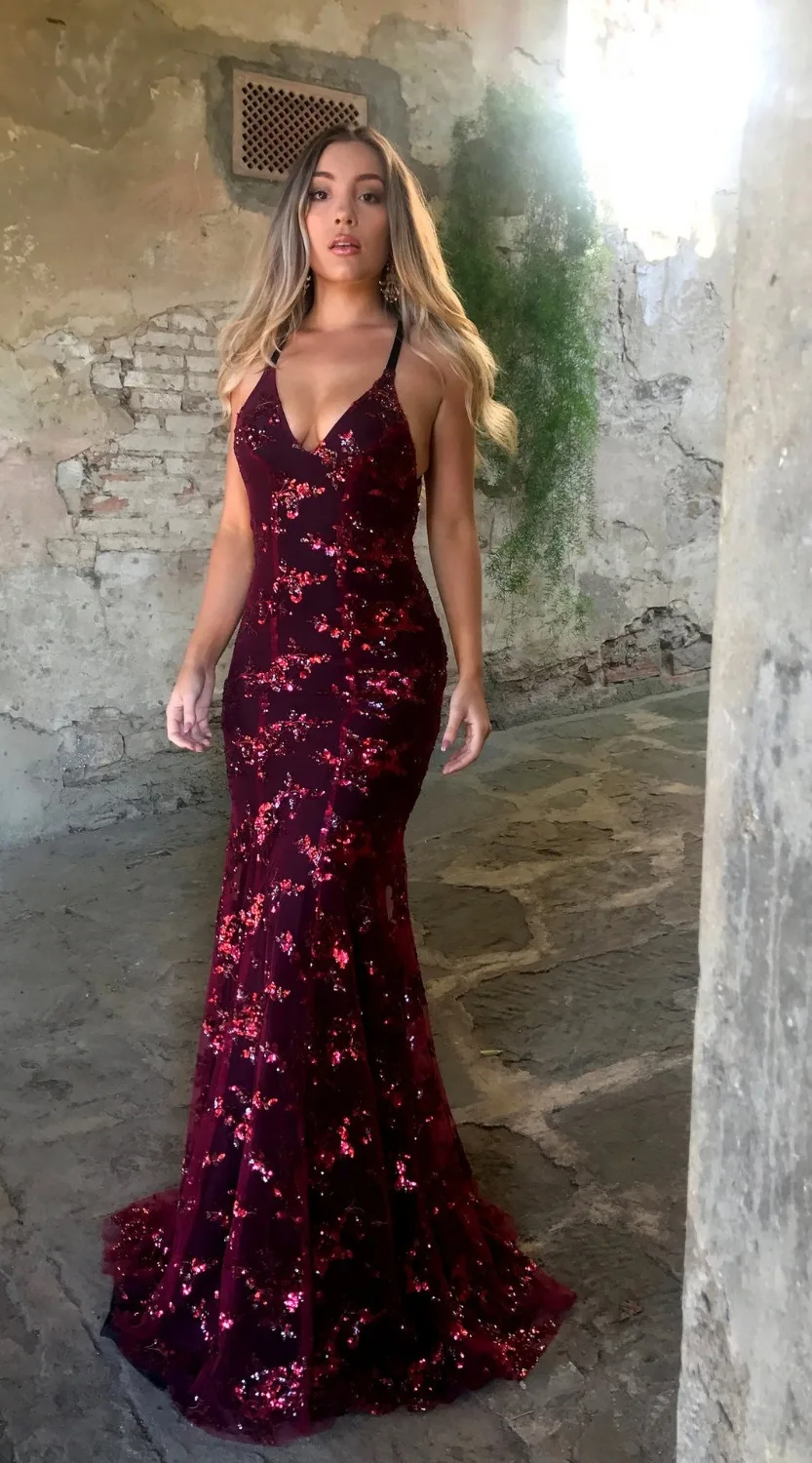 2019 new sexy mermaid evening dress A-line lace embroidered summer backless ball gown prom dress tailored
2019 new sexy mermaid evening dress A-line lace embroidered summer backless ball gown prom dress tailored