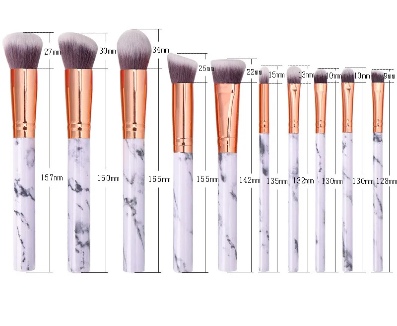 10pcs/set Marble Pattern Flame Brushes Set Soft Foundation Powder Eyeshadow Brush Kit Beauty Beauty Make Up Tools Sets 2019
10pcs/set Marble Pattern Flame Brushes Set Soft Foundation Powder Eyeshadow Brush Kit Beauty Beauty Make Up Tools Sets 2019