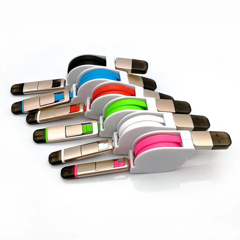 Multi-function charger cable for Apple Android Two In One Telescopic Charging Line Stretch Mini Usb Cable Dropshipping
Multi-function charger cable for Apple Android Two In One Telescopic Charging Line Stretch Mini Usb Cable Dropshipping