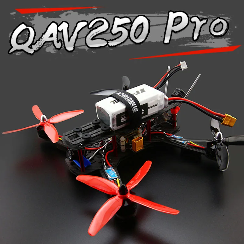 Квадрокоптер Радиоуправляемый FPV гоночный QAV250 250 мм рама из углеродного волокна