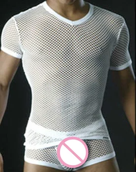 Mesh Shirt Sets Sexy Men T Shirts Boxers Shorts Set See Through Undershirt Breathable Short Sleeve Tshirt Shorts Black White
Mesh Shirt Sets Sexy Men T Shirts Boxers Shorts Set See Through Undershirt Breathable Short Sleeve Tshirt Shorts Black White