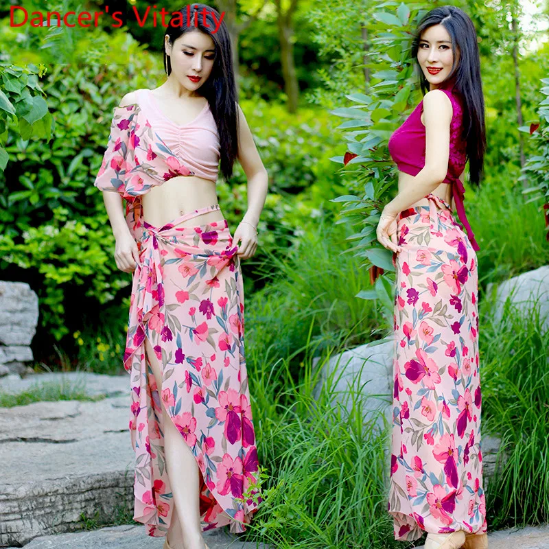Lady Adult Belly Dance Summer New Practice Clothes Top Printing Long Skirt Set 2019 Oriental Indian Dancing Performance Costume
Lady Adult Belly Dance Summer New Practice Clothes Top Printing Long Skirt Set 2019 Oriental Indian Dancing Performance Costume