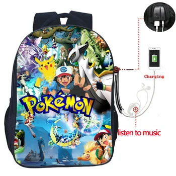 Classic Anime Pokemon Pikachu USB Charge School Bags Beautiful Eevee Backpack Mewtw Boys Girls Teens Backpacks
Classic Anime Pokemon Pikachu USB Charge School Bags Beautiful Eevee Backpack Mewtw Boys Girls Teens Backpacks