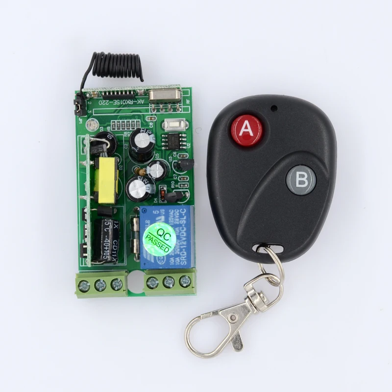AC 85V 110V 220V 1CH 10A Relay Wireless Remote Control Switch Receiver Transmitter Lamp/Light LED Remote ON OFF System
AC 85V 110V 220V 1CH 10A Relay Wireless Remote Control Switch Receiver Transmitter Lamp/Light LED Remote ON OFF System