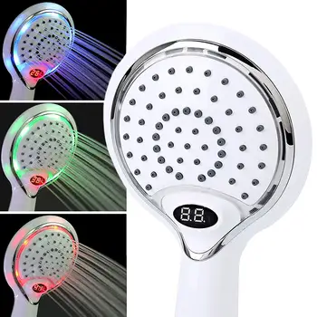3 Colors Change Water Powered Led Temperature Shower Head Digital Display Handheld Bathroom Shower Head Showerhead Water Sprayer
3 Colors Change Water Powered Led Temperature Shower Head Digital Display Handheld Bathroom Shower Head Showerhead Water Sprayer