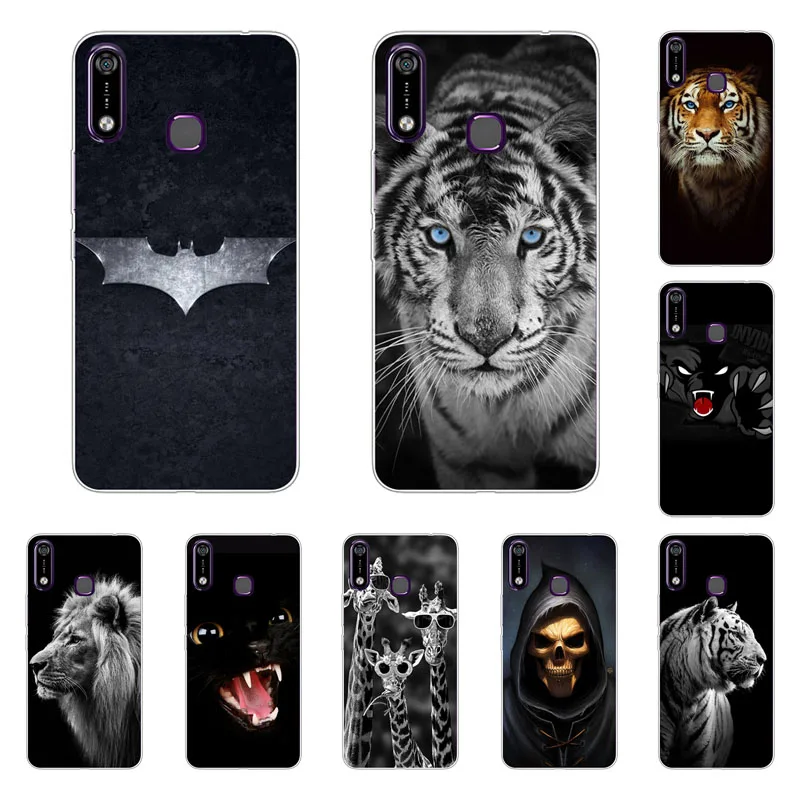 

Infinix Hot 7 X624 Case,Silicon Fierce animals Painting Soft TPU Back Cover for Infinix Hot7 X624 X624B protect Phone bags