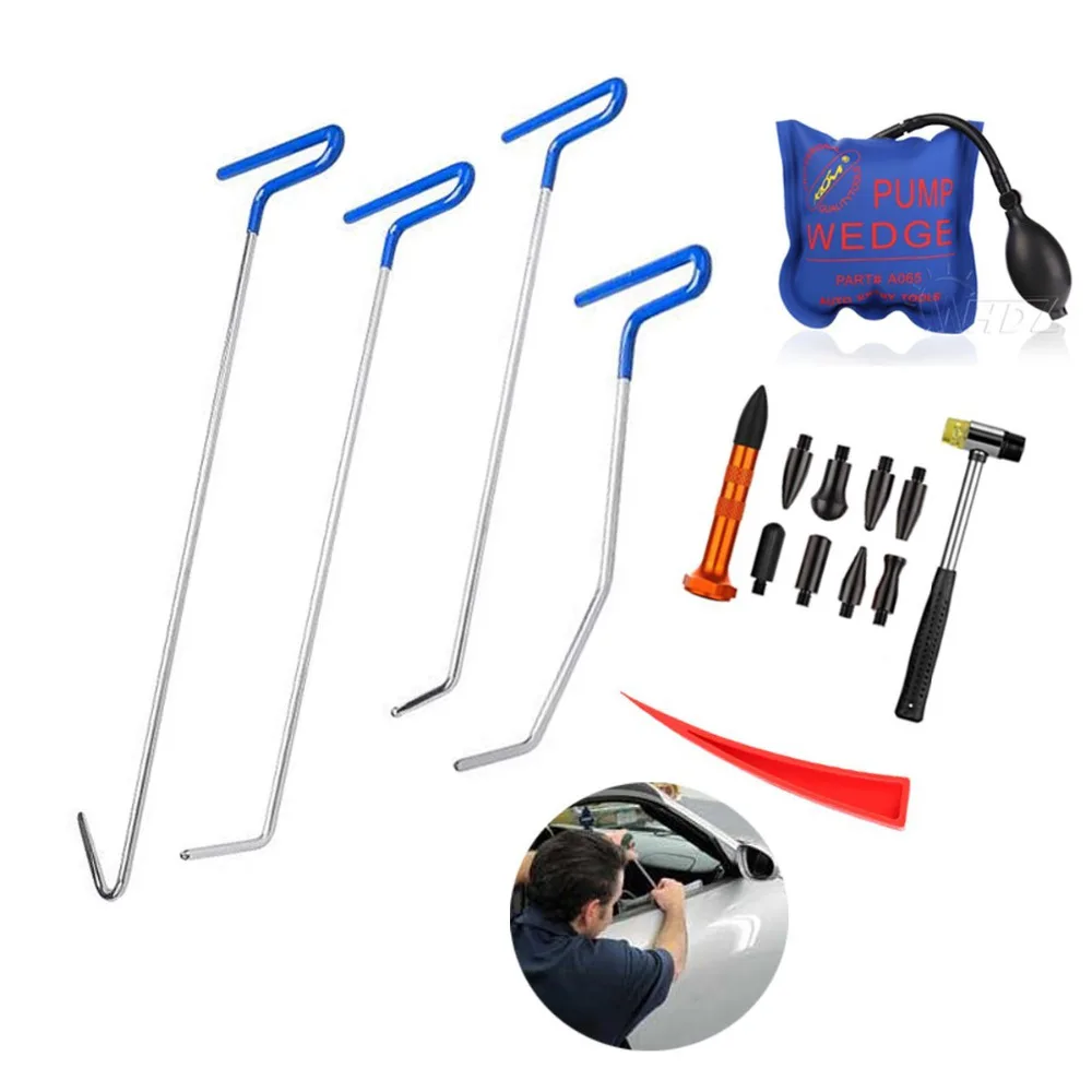 WHDZ PDR Rods Auto Body Paintless Dent Repair Tool for Hail Damage Door Dings Removal Rods Hooks Car Crowbar Pump Wedge
WHDZ PDR Rods Auto Body Paintless Dent Repair Tool for Hail Damage Door Dings Removal Rods Hooks Car Crowbar Pump Wedge